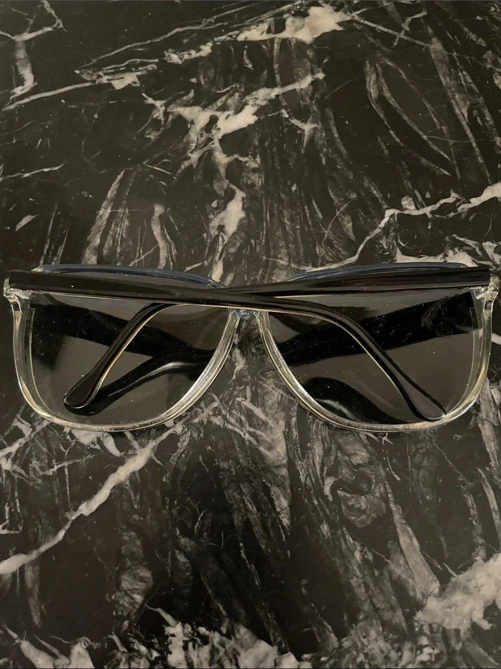 Bonneau Women’s Blue and Clear Oversized Fashion Sunglasses.